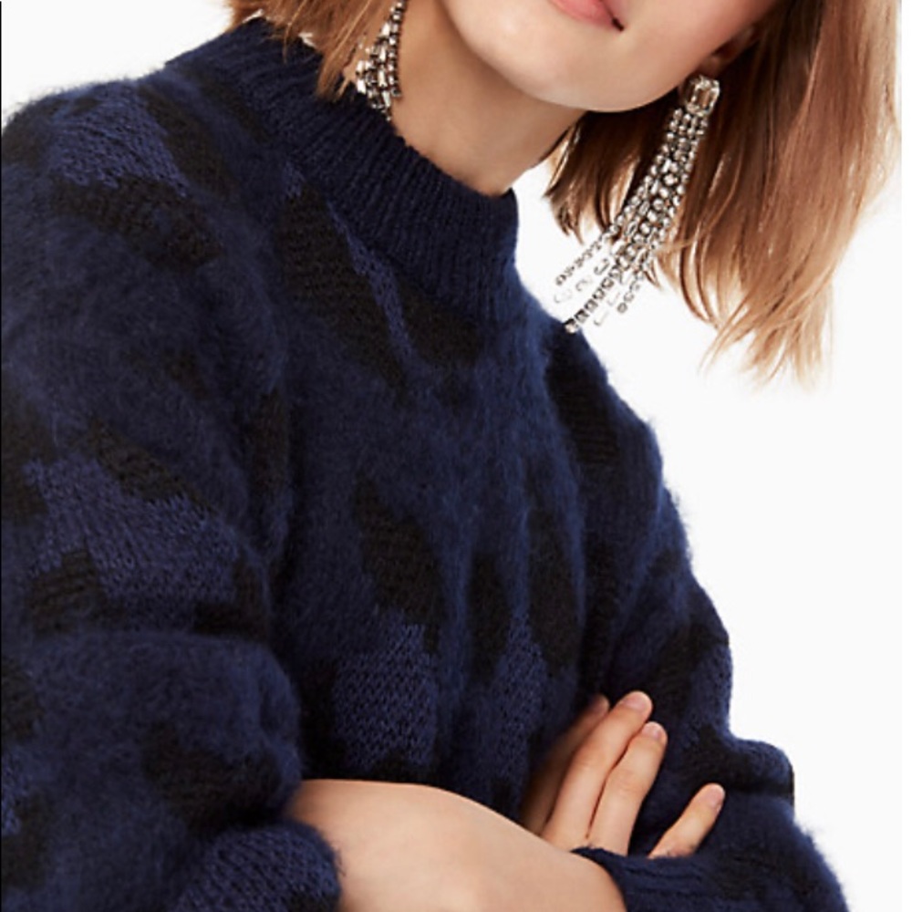 NWT Kate Spade Leopard Print Sweater - Picture 2 of 4